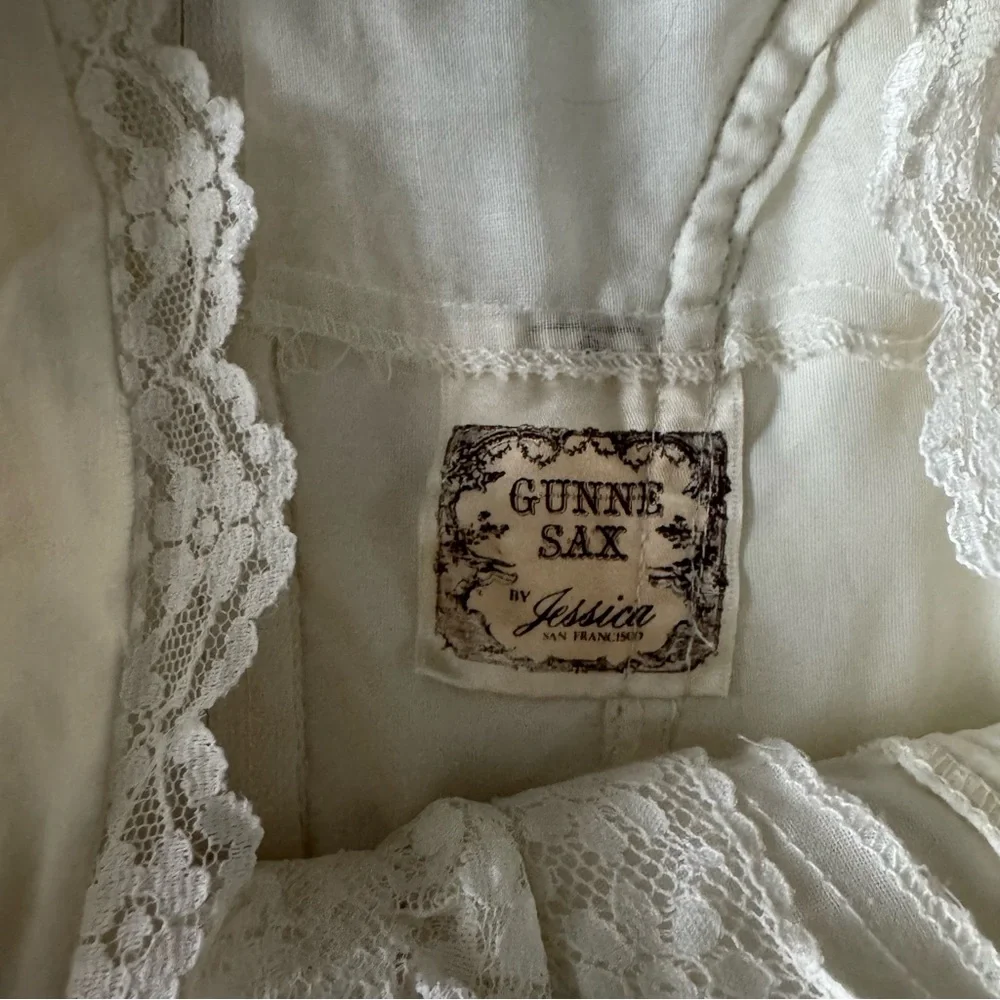 Gunne Sax Vintage Prairie Wedding Dress - Picture 6 of 8